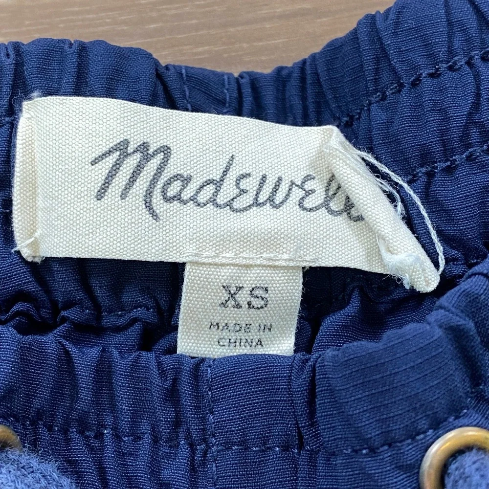 Madewell Nylon Shorts Mens XS Gorpcore Pull On Elastic Waist Navy Blue